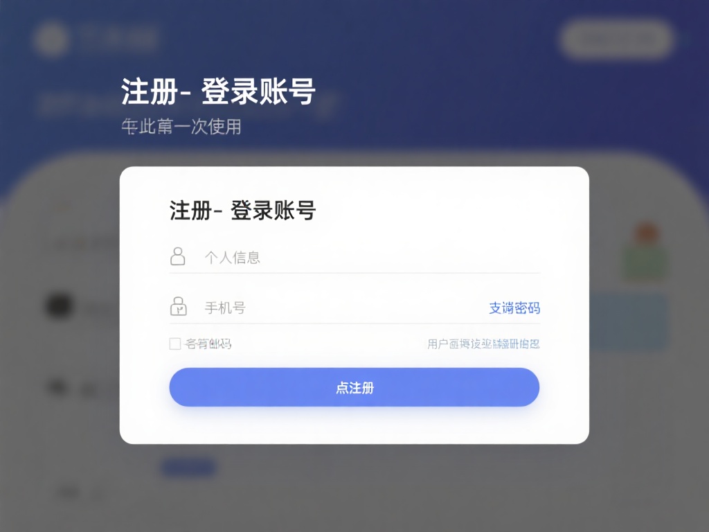 注册或登录账号：如果是首次使用，点击注册按钮，填写